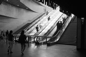 An escalator